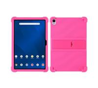 DRENGE Funda compatible con Onn 8.1" Core Android 16 Tablet modelo 2026, a prueba de golpes, ligera, de silicona suave, protectora ajustable con soporte Para niños(Rosy)