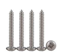 Drenky 100 piezas Tornillos de cabeza plana Phillips Tornillos autorroscantes de acero inoxidable Tornillos de madera autoperforantes Ranura en cruz estándar Sujetador para carpintería M3 X 30