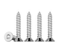 Drenky 50 Piezas M3 X 25 Tornillos Para Madera Torx Acero Inoxidable 304 Tornillos Inox Autorroscantes Cabeza Plana Rosca Completa Universales Roscachapas, TX10