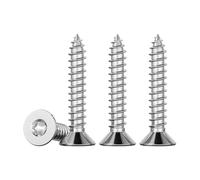 Drenky 50 Piezas M4 X 25 Tornillos Para Madera Torx Acero Inoxidable 304 Tornillos Inox Autorroscantes Cabeza Plana Rosca Completa Universales Roscachapas, TX20