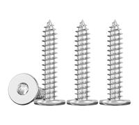 Drenky 50 Piezas M5x30mm Tornillos Autorroscantes Acero Inox A2 V2A Tornillo Roscachapas Para Madera, M5 Tornillos Torx Cabeza Plana, Rosca Completa