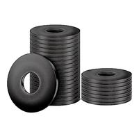 Drenky Arandela Plana M10,25 Piezas Junta Toricas de Acero Inoxidable A2 V2A Arandelas Mecánicas Negro Arandela de Redonda para Tornillos,Pernos y Sujetadores