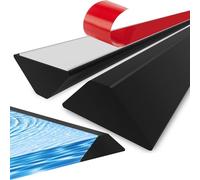 Drenky Barrera De Ducha, Barrera Agua Ducha Autoadhesiva Impermeable Barrera De Agua Para Ducha Borde para Plato de Ducha Para Baños, Fregaderos De Cocina, Negro, 100CM