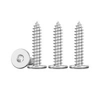 Drenky M4 Delgado Tornillo Torx Autorroscante 50 Piezas Acero Inox A2 V2A M4x25mm Tornillos Roscachapas Autoperforantes de Cabeza Plana Para FijacióN En Madera Y Proyectos DIY