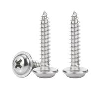 Drenky M5x20mm Tornillo Autorroscante Con Arandela 50 Piezas Acero Inox A2 V2A Tornillos Roscachapas Autoperforantes Cabeza Abombada Con Arandelas Para FijacióN En Madera Y Proyectos DIY