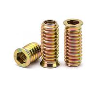 Drenky M6x20mm Tuerca de Inserción 40 Piezas Insertos Tuerca Zinc para Madera, Inserción Roscadas y Tuercas de Insertar para Muebles de Madera Profesionales