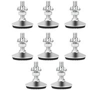 Drenky Patas de Nivelación, Patas Regulables para Muebles M10 x 30mm 8 Piezas Tornillo Nivelador de Acero con Base de Goma Antideslizante y Tuerca en T