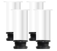 Drenky Patas para Muebles 4 Piezas, Patas Mesa Regulables 120mm Blanca de Alto Hecho de Aleación de Acero Inoxidable Altura Ajustable 0-15 mm Viene con Tornillos de Acero Inoxidable