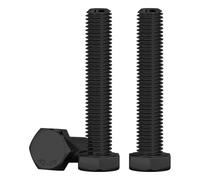 Drenky Pernos De Cabeza Hexagonal M8 X 60mm Acero Inoxidable A2 V2A Tornillo Metrica DIN 933 Roscado Completo Tornillos Para ConstruccióN MetáLica, Automotriz, Maquinaria, Negro, 10 Piezas
