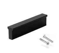 Drenky Tiradores Armarios, Negros Tiradores Cajones de Aluminio 96 mm Centros de orificio 10 piezas Manijas de Muebles con Tornillos para Gabinete, Cocina
