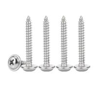 Drenky Tornillo Autotaladrante Con Cabeza Ancha Abombada 50 Piezas M3x25mm Tornillos Con Arandelas, Cabeza Ancha Abombada Cruciforme En Acero Inox V2A Para FijacióN En Madera Y Proyectos DIY