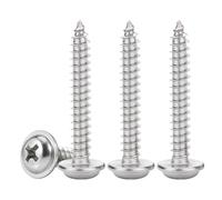 Drenky Tornillo Autotaladrante Con Cabeza Ancha Abombada 50 Piezas M4x25mm Tornillos Con Arandelas, Cabeza Ancha Abombada Cruciforme En Acero Inox V2A Para FijacióN En Madera Y Proyectos DIY