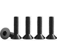 Drenky Tornillo Avellanado Negro, 50 Piezas M4 X 20 mm Tornillos Avellanados con Hexágono Interior Acero Inoxidable A2 V2A Tornillos de Cabeza Avellanada Norma DIN 7991 / ISO 10642, Rosca Completa