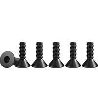 Drenky Tornillo Avellanado Negro M3 X 30 mm, 50 Piezas Tornillos De Cabeza Avellanada Norma DIN 7991 / ISO 10642 Tornillos Avellanados con Hexágono Interior Acero Inoxidable A2 V2A, Rosca Completa