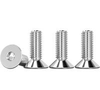 Drenky Tornillo Avellanado, Tornillos Avellanados con Hexágono Interior Acero Inoxidable A2 V2A Tornillos de Cabeza Avellanada Norma DIN 7991 / ISO 10642, Rosca Completa, M6 X 16 mm, 25 Piezas