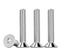 Drenky Tornillo Avellanado, Tornillos Avellanados con Hexágono Interior Acero Inoxidable A2 V2A Tornillos de Cabeza Avellanada Norma DIN 7991 / ISO 10642, Rosca Completa, M6 X 30 mm, 25 Piezas