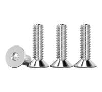 Drenky Tornillo Avellanado, Tornillos Avellanados con Hexágono Interior Acero Inoxidable A2 V2A Tornillos de Cabeza Avellanada Norma DIN 7991 / ISO 10642, Rosca Completa, M6 X 20 mm, 25 Piezas