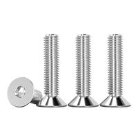 Drenky Tornillo Avellanado, Tornillos Avellanados con Hexágono Interior Acero Inoxidable A2 V2A Tornillos de Cabeza Avellanada Norma DIN 7991 / ISO 10642, Rosca Completa, M6 X 25 mm, 25 Piezas