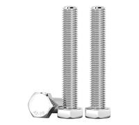 Drenky Tornillos Hexagonales M10, 10 Piezas Tornillo Acero Inoxidable A2 V2A Plata Pernos De Cabeza Hexagonal DIN 933 M10 X 100mm Para Construcción Metálica, Automotriz, Maquinaria