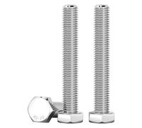 Drenky Tornillos Hexagonales M8, 10 Piezas Tornillo Acero Inoxidable A2 V2A Plata Pernos De Cabeza Hexagonal DIN 933 M8 X 100mm Para Construcción Metálica, Automotriz, Maquinaria