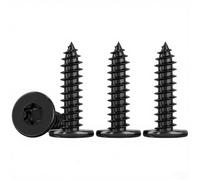 Drenky Tornillos M5 para Madera Torx Negro En Acero Inox A2 V2A Tornillo Roscachapas de Cabeza Plana 50 Piezas M5x20mm Tornillos Para FijacióN En Madera Y Proyectos DIY