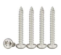 Drenky Tornillos Para Madera de Acero Inoxidable 304 M4x25mm Tornillos de Cabeza Plana Torx Tornillos Autotaladrantes Rosca Completa, 100 piezas