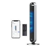 Dreo 25dB Ventilador de Torre con Mando a Distancia, Silencioso de 8.53 m/s de Velocidad, Oscilante de 120° con 12 Velocidades, 4 Modos, Temporizador de 12 horas, Ventilador de pie, Potencia 36W