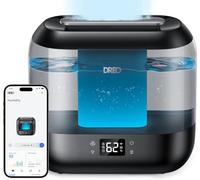 Dreo 4L Humidificador Bebés Inteligente con Alexa para Dormitorio, Vapor Frío de Aire, Difusor Aceites y Luz Nocturna, 32h Autonomía, Silencioso 28dB para Hogar y Oficina