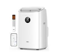 DREO aire acondicionado portátil 7500 BTU 3-en-1 refrigeración/ventilación/deshumidificación, silencioso para dormitorio u oficina, control por app y voz, sin drenaje, kit ventana, 2,5 L/h, AC318S