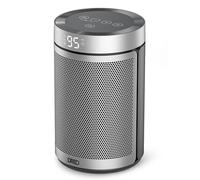 Dreo Calefactor Bajo Consumo 34 dB Silencioso, Estufa Eléctrica Cerámica PTC 1500W con Termostato, Protección Sobrecalentamiento y Vuelco, Temporizador 12H, Calefacción para Dormitorio, Atom 316 Plata