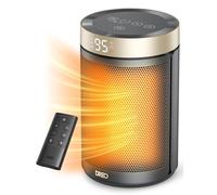 Dreo Calefactor Bajo Consumo de 1500W, Calefactor Cerámico Portátil Silencioso Con Termostato, 3 Modos, Temporizador 12H, Protección Contra Sobrecalentamiento y Vuelcos, Atom 316 Dorado
