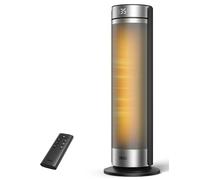 DREO Calefactor Torre 23 Pulgadas 2000W Silencioso, Estufa Portátil con Mando a Distancia, Oscilación 70°, Temporizador 12H, 5 Modos, Calefactor Cerámico PTC con Termostato para Oficina y Habitación