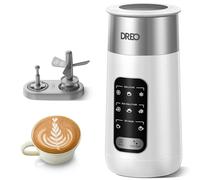 DREO Espumador de Leche, 8-en-1 Espumador Eléctrico para Latte Art y Café, 255.1g/435 ml para Espuma Caliente y Fría, Calentador Automático de Leche para Leche y Bebidas Vegetales con LED