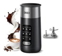 DREO Espumador de Leche Electrico, 8-in-1 Espumador Automático para Latte, Capuchino, Chocolate Caliente, 270ml Milk Frother de Acero Inoxidable, Espuma de Leche Caliente y Fría, LED, Fácil de Limpiar