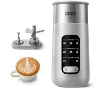 Dreo Espumador de leche, espumador eléctrico 8 en 1 para café con leche, máquina de espuma caliente y fría de 9 onzas/270 ml, calentador automático de leche para leche láctea y no láctea con LED