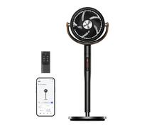 Dreo Ventilador de pie inteligente silencioso de 25 dB, distancia de viento de 30 m, 1500 m³/h, volumen de aire turbo, 110 cm, altura 6 modos, 8 velocidades, 120° + 105°, omnidireccional oscilante,