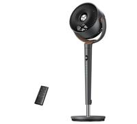 Dreo ventilador de pie muy silencioso con control remoto, ventilador grande 20 dB con motor CC, oscilación 120°, 3 modos, altura ajustable 94-107 cm, ventilador de suelo TurboPoly™ 512