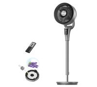 Dreo Ventilador de Pie Silencioso para Dormitorio [Mejorado], Flujo de Aire 27m, 20dB, Oscilación 90°, Motor DC, 8 Velocidades, 3 Modos, Altura 96-106 cm, Temporizador 8H, Inclinación 105°