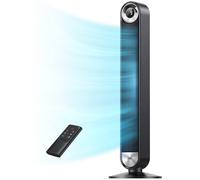 Dreo - Ventilador de torre con mando a distancia, ventiladores oscilantes de 90° de ancho para dormitorio, 106,7 cm, 6 velocidades, 3 + 1 modos, gran pantalla LED, control táctil, temporizador 12h