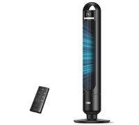 Dreo Ventilador de torre para dormitorio, ventilador de pie oscilante de 90° para habitación, 4 niveles, 3 modos, 28 dB silencioso para dormir, 25 pies por segundo, temporizador de 8 horas, control