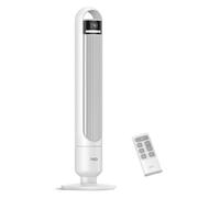 Dreo - Ventilador de torre para recámara, 4 velocidades, 3 modos de ventilador de pie para habitación con oscilación de 90° de ancho, 28dB silencioso para dormir, velocidad de 7.6 m/s, cobertura de