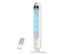 DREO Ventilador torre para dormitorio, ventilador oscilante 90° en pie para habitación con 4 velocidades, 3 modos, 28dB silencioso para dormir, velocidad 7,9 m/s, temporizador 8 h, control
