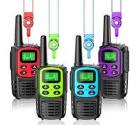 Drepint Walkie Talkie Recargable, Walkie Talkie Niños Largo Alcance, 22 Canales Radio Recargable, Largo Alcance 5km, Luces de Emergencia, Cable de Carga USB-C, VOX para Senderismo y Camping