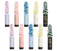 DRERIO 10 Cañones de Confeti Multicolor - Fáciles y Seguros de Usar - Adecuado para Graduación Boda Cumpleaños Baby Shower - Para Interiores y Exteriores