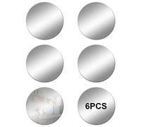 DRERIO Espejo de Pared Redondo Autoadhesivo para Decoración de Salón Acrílico 20cm, Espejo Adhesivo para Sin Marco, Baño, Dormitorio, Puerta, Moderno, Minimalista, 6 Piezas