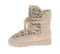 dresco Chaleypo, Zapatos Ciudad Botas DE Nieve Mujer, Arena de Leopardo, 39 EU
