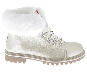 dresco Mujer Lacen Zapatos Ciudad Botas de Nieve, Platino, 38 EU, platino, 38 EU