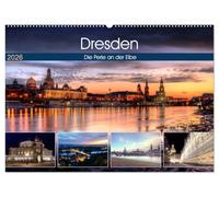 Dresden Die Perle an der Elbe (Wandkalender 2026 DIN A2 quer), CALVENDO Monatskalender: Eindrücke von der Dresdener Altstadt
