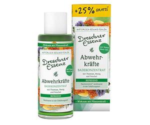 Dresdner Essenz Concentrado de baño "defensas" 125 ml para 10-12 baños completos. Con tomillo, miel y hinojo.