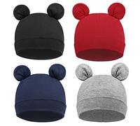 DRESHOW 4 PCS Bebé Beanie Sombrero Recién Nacidos Niño Pequeño Sombrero para Bebés Niños Gorros